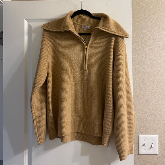 J.Crew Half-zip stretch sweater, L - Picture 5 of 5